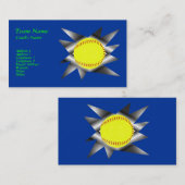 Fastpitchのソフトボールの名刺 名刺 (正面/裏面)