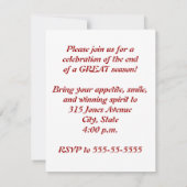 Fastpitchのソフトボールの手袋の招待状 招待状 (裏面)