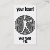 Fastpitchのソフトボールの水差しのプロフィールカード 名刺 (裏面)