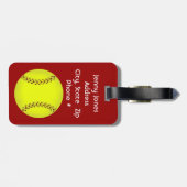 Fastpitchのソフトボールの荷物のラベル ラゲッジタグ (裏面横)