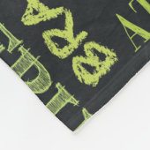 Fastpitchのソフトボールの黒板の言葉 フリースブランケット (角)