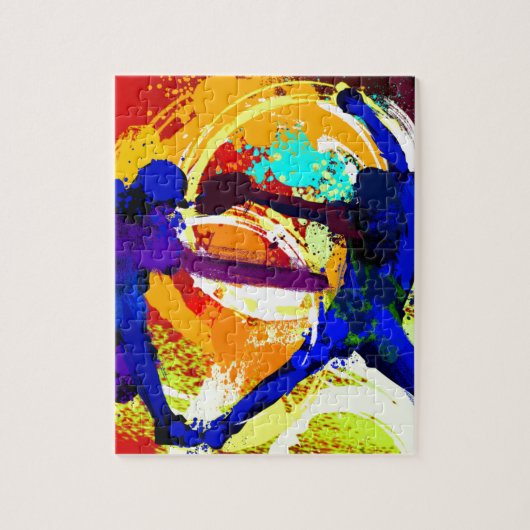 Fastpitchのソフトボールプレーヤー ジグソーパズル (縦)