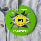 Fastpitchのソフトボールボタン 缶バッジ (インサイチュ)