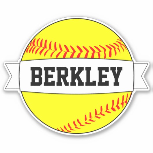 Fastpitchソフトボカスタムール選手/チーム名スポーツ シール (正面)