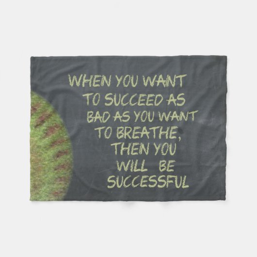 Fastpitchソフトボールを成功させたいやる気を起こさせる フリースブランケット (正面(横))