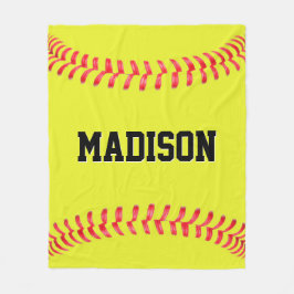 Fastpitchソフトボール選手/チーム名パーソナライズされた フリースブランケット