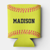 Fastpitchソフトボール選手/チーム名パーソナライズされた 缶クーラー (裏面)