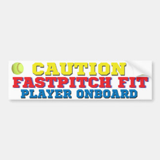 FastPitch適当なプレーヤーの船上にバンパーステッカー バンパーステッカー