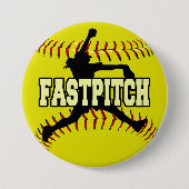 Fastpitch 缶バッジ (正面)