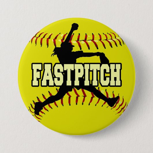 Fastpitch 缶バッジ (正面)