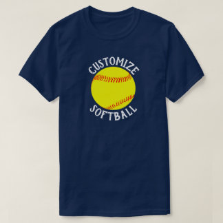 Fastpitch Softballチーム、プレイヤー名と番号 Tシャツ