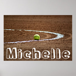 Fastpitch Softball Player Custom Name/Text Poster ポスター