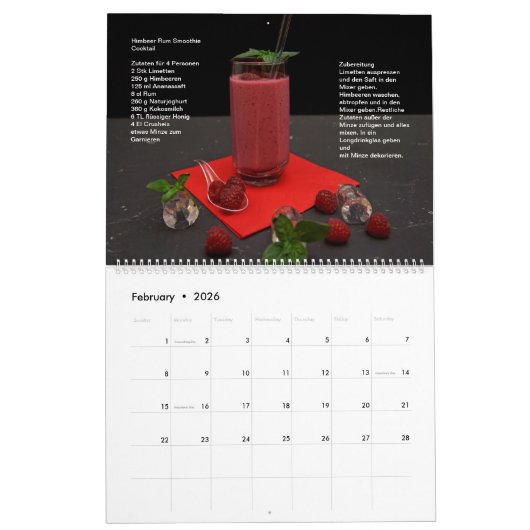 Faszination Rum Cocktails カレンダー (2月 2026)