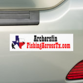 fat%20logo%20#001_AZ, FishingAcrossTx.com, Arch... バンパーステッカー (車上)