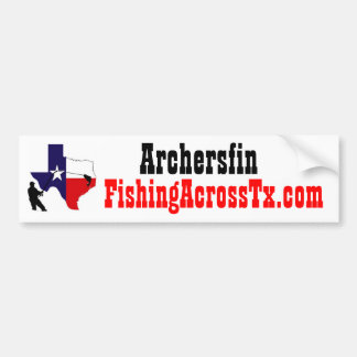 fat%20logo%20#001_AZ, FishingAcrossTx.com, Arch... バンパーステッカー
