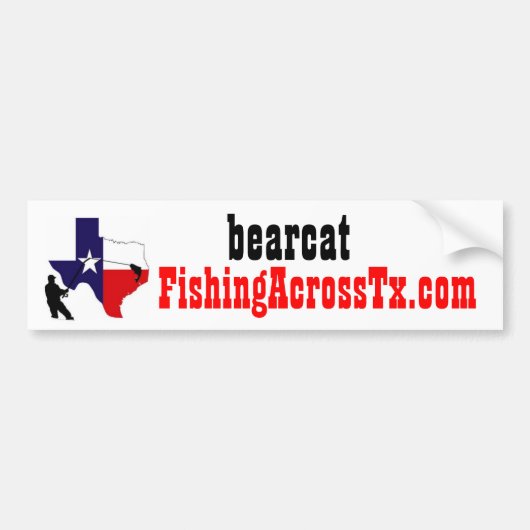 fat%20logo%20#001_AZ, FishingAcrossTx.com, bearcat バンパーステッカー (正面)