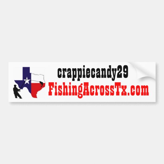 fat%20logo%20#001_AZ, FishingAcrossTx.com, crap... バンパーステッカー (正面)