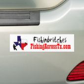fat%20logo%20#001_AZ, FishingAcrossTx.com, Fish... バンパーステッカー (車上)