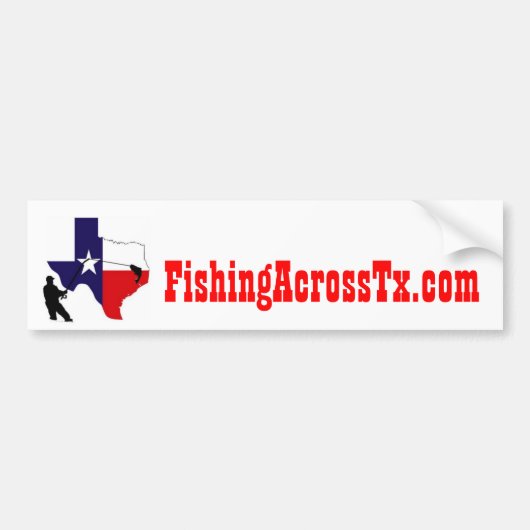 fat%20logo%20#001_AZ, FishingAcrossTx.com, Scoo... バンパーステッカー (正面)