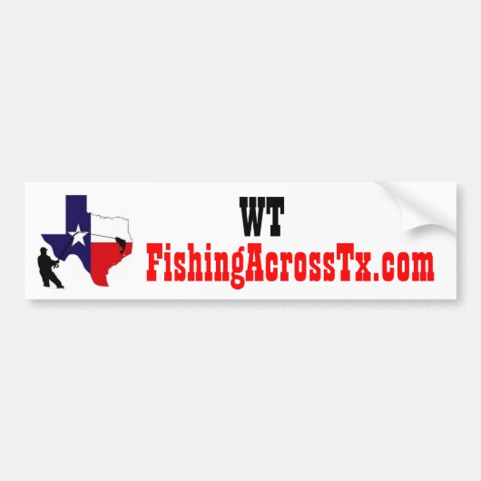 fat%20logo%20#001_AZ, FishingAcrossTx.com, WT バンパーステッカー (正面)