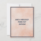 Fat Abstract Cat Happy Birthday Flat Note Card ノートカード (裏面)