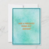 Fat Abstract Cat Happy Birthday Flat Note Card ノートカード (裏面)