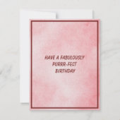 Fat Abstract Cat Happy Birthday Flat Note Card ノートカード (裏面)