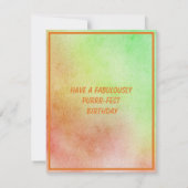 Fat Abstract Cat Happy Birthday Flat Note Card ノートカード (裏面)
