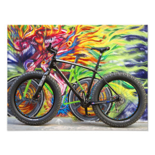 Fat BikeとFlames フォトプリント
