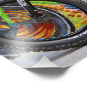 Fat BikeとFlames フォトプリント (角)
