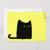 Fat Black Catポストカードのデクスタ（カスタマイズ可能） ポストカード (正面/裏面)