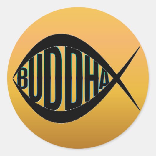 FAT BUDDHIのシール ラウンドシール (正面)