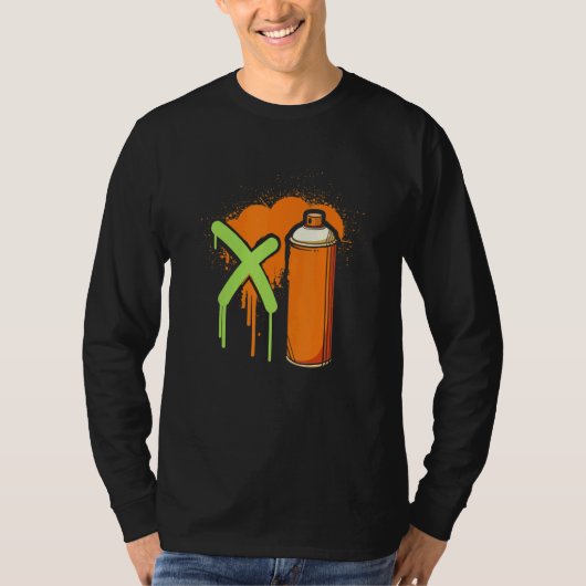 Fat Cap Spray 絵を描 I Cands Artist I Graffiti Tシャツ (正面)