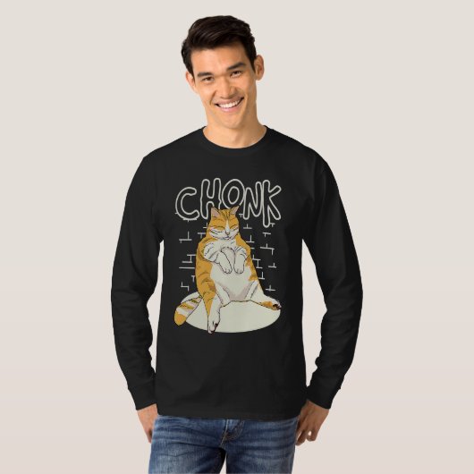 Fat Cat Chonk Scale Chonky Chubby Kitten Iumm M Tシャツ (正面フル)