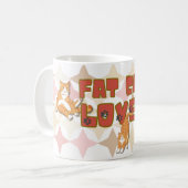 Fat Cat Lovers Mug コーヒーマグカップ (正面左)