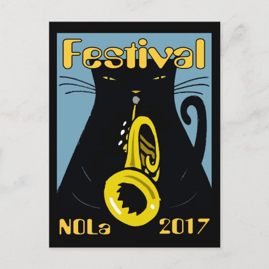 Fat Cat New Orleans Music 2017 ポストカード (正面)
