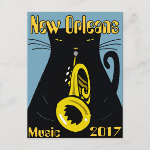 Fat Cat New Orleans Music 2017 ポストカード