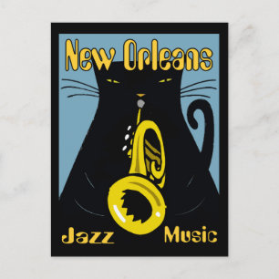 Fat Cat New Orleans Music 2017 ポストカード