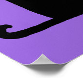 Fat Cat Purpleプリント(カスタマイズ可能) ポスター (角)