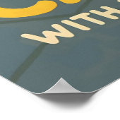 Fat Cat Welcome Bathroom Cc ポスター (角)