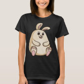 Fat Cute Chubby Rabbit Bunny Tシャツ (正面)