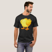 fat cute yellow duck body costume halloween cospla tシャツ (正面フル)