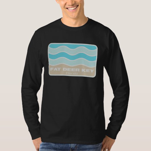 Fat Deer Key Florida Retro FL Waves Beach Souvenir Tシャツ (正面)
