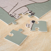 『Fat Drooling Cartoon Pug Dog』パズル ジグソーパズル (側面)