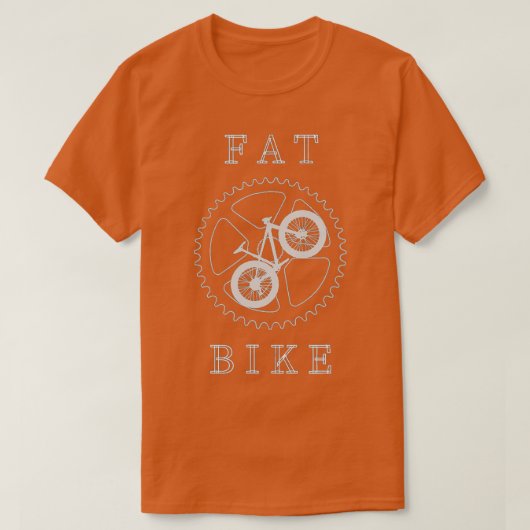 Fat Mountain Bike Bicycle MTB Cyclist Gift Tシャツ (デザイン正面)