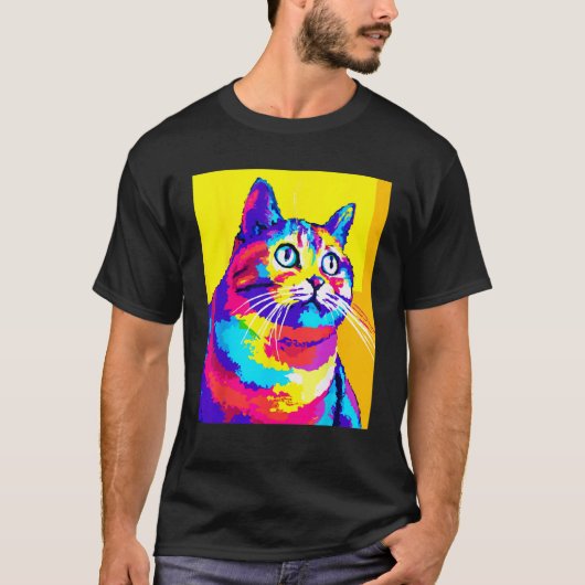 Fat Rainbow Cat Tシャツ (正面)