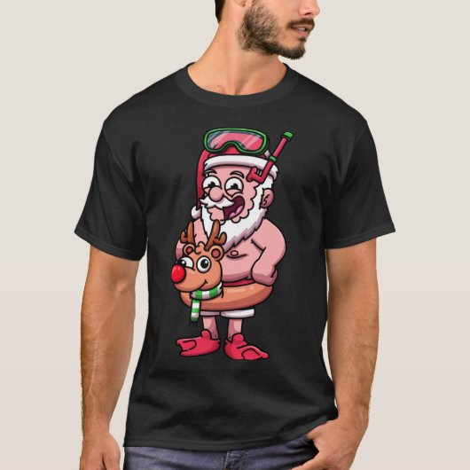 Fat Santa In Scuba Outfit  Active T-Shirt Tシャツ (正面)