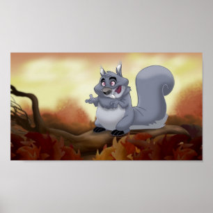 Fat Squirrel Print ポスター