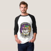 Fat Tuesday Frenchie Paw-ty: Mardi Gras Dog Lover Tシャツ (正面フル)