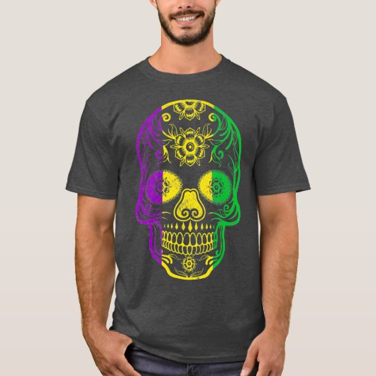 Fat Tuesday  Mardi Gras Skull Tシャツ (正面)
